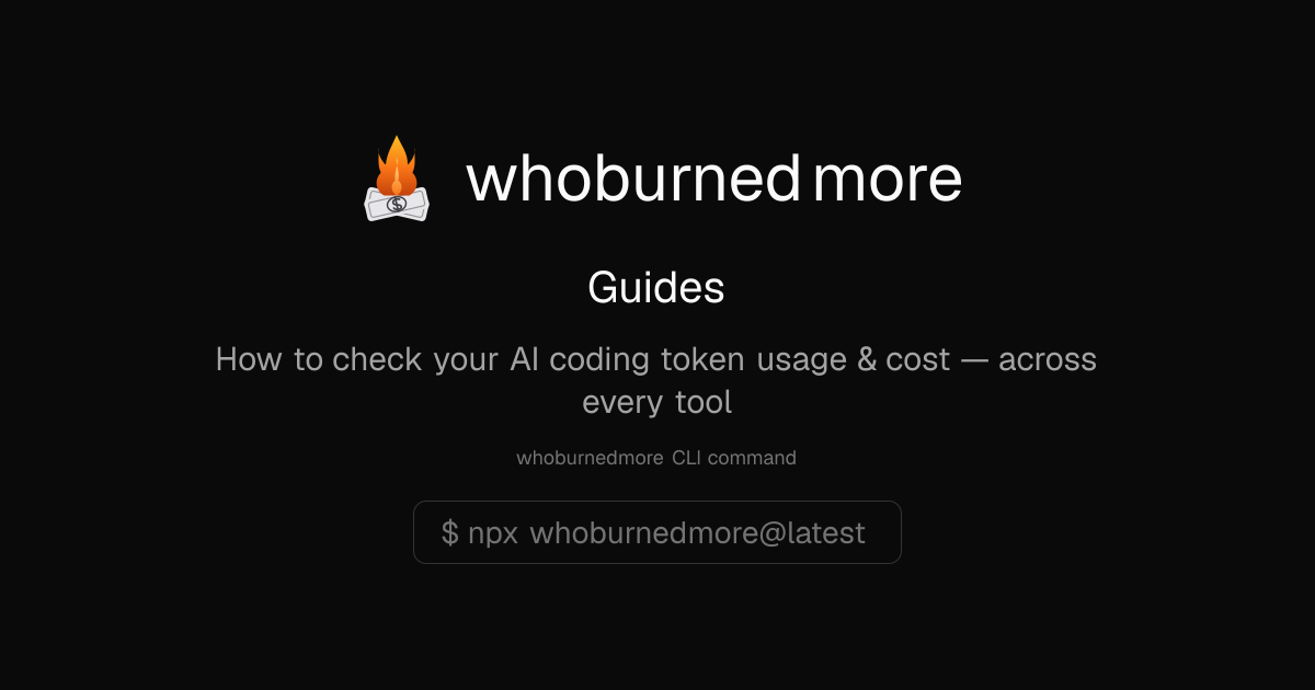 How to Check Codex CLI Usage and Token Cost — whoburnedmore — whoburnedmore